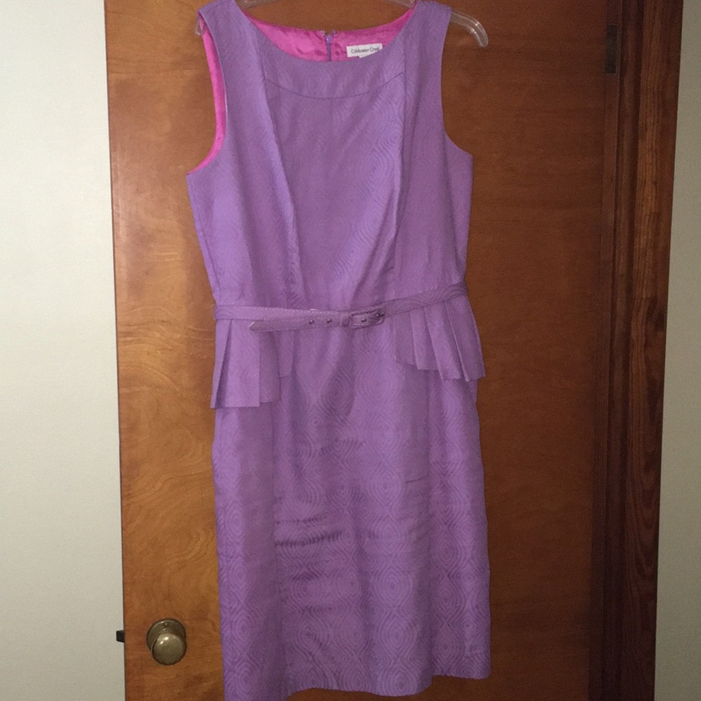 Fitted light purple dress